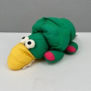 Vintage Playful Pals 16" Nylon Green Alligator Plush Stuffed Animal Mervyn's